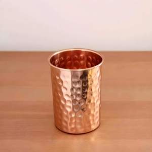 Verre à cocktail en cuivre de qualité supérieure, fait main, martelé, pour Mojito, jus, bière, eau, idéal pour la maison, le restaurant, le bar. - Product Image 3
