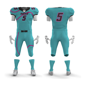 Diseño de Uniforme de Fútbol Americano Más Popular, Personalizado, Sublimado, Transpirable, Ecológico, al por Mayor, Pantalones Cortos 100% - Product Image 3