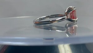Bague de mariage éternelle en or massif 14 carats personnalisée avec diamant rose vif de laboratoire VS1, taille Asscher 2 carats - Product Image 5