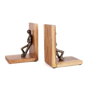 Porte-livres modernes en bois, figurines décoratives, supports de livres pour la maison, le bureau, la bibliothèque - Product Image 6