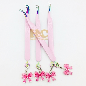 Pinzas Personalizadas con Logotipo de Visón, Pinzas de Acero Inoxidable para Extensión de Pestañas, Pinzas Profesionales con Diseño de Corazón de Múltiples Puntas - Product Image 6