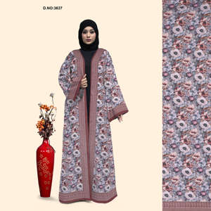 Abaya Cardigan en Chiffon de Haute Qualité, Vêtement Musulman Élégant et Modeste, Disponible à un Prix Compétitif - Product Image 2