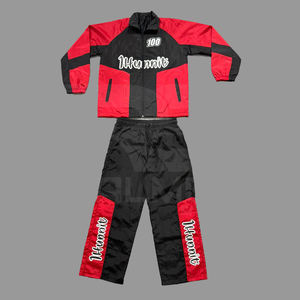 Conjunto Deportivo de Chaqueta y Pantalón con Cordón Ajustable, Impresión Digital, 100% Nailon, Diseño Más Reciente 2026, Cortavientos para Hombre - Product Image 6