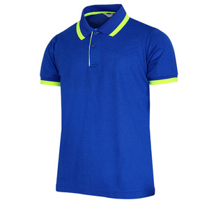 Polo en coton piqué personnalisé pour homme, manches courtes, bord contrastant, respirant, coupe décontractée, polos pour homme - Product Image 1