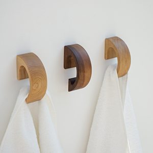 Solid Wood Wall Mounted <b>Peg</b> Hook Minimalist <b>Coat</b> Hanger Storage Organizer for Modern Residential Spaces - Product Image 1