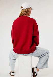 <b>Women's</b> Oversized Crew Neck Sweatshirt Long Sleeve Solid Casual Pullover Top - Product Image 3