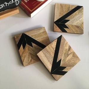 Modern Design Resin Inlay Coaster Set MDF Coaster Resin Coaster MDF Resin Inlay Coaster Place Mats at factory wholesale Price - Product Image 3