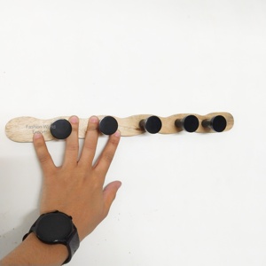 Wooden Wall Hook <b>Rack</b> Modern Wall Mounted Coat <b>Rack</b> with 5 Hooks for Entryway Bedroom Bathroom Wholesale - Product Image 5