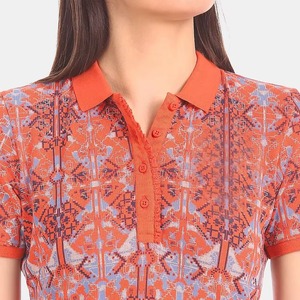 Wholesale Custom Designed Ladies Sports Golf for <b>Polo</b> Shirt <b>Women's</b> Activewear Knitted Polyester Outdoor Print 2 Buttons Sublima - Product Image 6