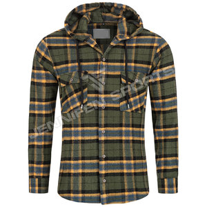 Chemise en flanelle à carreaux pour homme, fabriquée sur mesure, 100% laine, manches longues, décontractée, boutonnée, avec poche, épaisse, style tartan, chemise de travail - Product Image 2