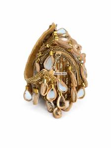 Bohemian Rattan <b>Handbag</b> With Mirror <b>Sequins</b> And Pearl Embellishments For Women Wedding Party Clutch - Product Image 4