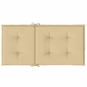 Ensemble de 4 coussins de chaise d'extérieur en polyester 100% beige mélangé, dossier bas, design élégant - Product Image 6