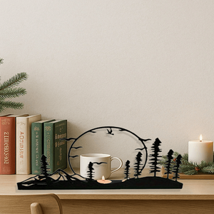 CIFbuy Juego de 2 Portavelas Metálicos Modernos con Diseño de Asta de Ciervo, Centro de Mesa Rústico Estilo Granja con TikTok para Servicio de Recogida Temu - Product Image 5