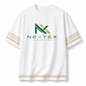 เสื้อยืดพิมพ์ลายขอบชนเผ่าแบบกำหนดเองสำหรับผู้ชาย ลายแบบดั้งเดิมเรียบง่าย เสื้อยืดโอเวอร์ไซส์ ชุดยูนิฟอร์มบริษัท - Product Image 1