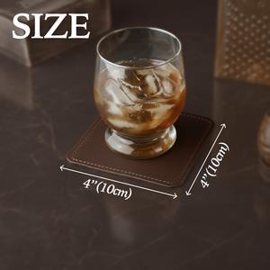 Personalized Leather Coasters Set Custom Drink Coaster Heat Resistant Durable Table Protection Stylish GLC-0011 - Product Image 6
