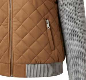 Chaqueta Bomber Acolchada para Mujer, Ecológica, Resistente al Viento, Tejida, Informal, Ligera, Otoño Invierno 2026, Alta Calidad - Product Image 3