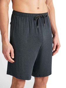 Conjunto de Otoño para Hombre, Bordado, Sólido, Transpirable, Mezcla de Algodón, Camiseta Suave, Pantalones Cortos, Relajación en el Hogar, Salidas Informales, Vacaciones - Product Image 5