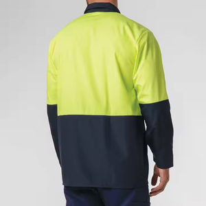 Camisa de Trabajo de Dos Tonos de Poliéster y Algodón de Alta Visibilidad con Logotipo Personalizado, Uniforme de Seguridad Reflectante para Trabajo, Granja, Seguridad e Industria - Product Image 3