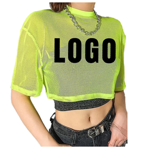 Custom <b>Crop</b> <b>Top</b> Women <b>Mesh</b> T Shirts Wholesale Print Plain Cotton Regular Tank <b>Top</b> for Women <b>Crop</b> <b>Top</b> - Product Image 6
