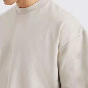 Camiseta Casual Unisex de Manga Larga con Cuello en V, Color Blanco Sólido, Talla Grande, Estilo Deportivo, Tejido de Poliéster Jersey, 300g, Transpirable - Product Image 3