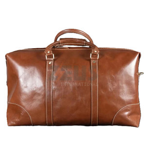 Personnalisez votre propre logo, sacs de voyage en cuir de la meilleure qualité, sacs de voyage en cuir en gros avec étiquette privée, fabriqués au Pakistan - Product Image 2