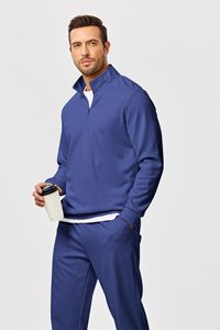 Custom <b>Quarter</b> Zipper Tracksuit Set Wholesale Sportswear Factory for Men <b>Women</b> with Embroidery Printing and Private Label - Product Image 2