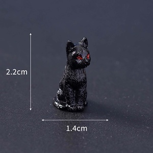 Figura de Gato Negro de Resina para Halloween, Escultura de Animal Pintada a Mano, Decoración para Casa de Muñecas, Regalo - Product Image 6