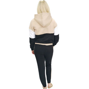Oferta Especial: Conjunto Deportivo de 2 Piezas para Mujer, Sudadera con Cierre y Botones de Encaje, 100% Algodón, Estilo Casual, Personalizable OEM, para Invierno - Product Image 4