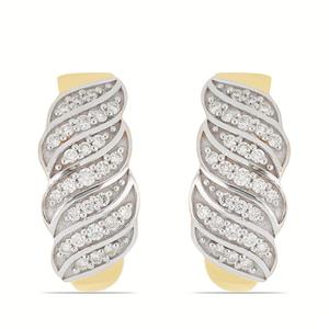 Pendientes de Diamantes Cultivados en Laboratorio Personalizados, Certificados por IGI, Oro de 10K, 14K, 18K, Diamantes Redondos Creados en Laboratorio, Pendientes de Botón con Forma de Tulipán, Joyería para Mujer - Product Image 1