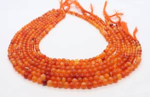 ลูกปัดคาร์เนเลียนธรรมชาติทรงกลมเรียบ ขนาด 5-5.5 มม. สีส้ม ลูกปัดพลอยคาร์เนเลียน 12 นิ้ว ลูกปัดกลมคาร์เนเลียนสำหรับทำเครื่องประดับ - Product Image 3