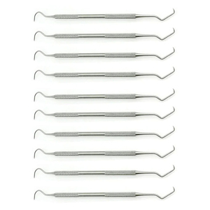 10 Piezas Sonda Exploradora Dental Quirúrgica de Doble Gancho de Acero Inoxidable Certificación CE Clase I 1 Año de Garantía - Product Image 6