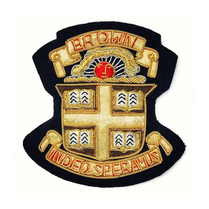 Badges brodés sur mesure de haute qualité avec logo personnalisable, en fil de métal, design élégant pour blazer, vente en gros - Product Image 4