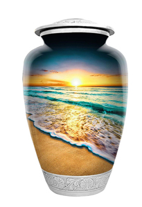 Wholesale Metal Cremation Urns <b>for</b> Adult Human <b>Ashes</b> Modern Design Funeral Supplies <b>Casket</b> Memorial Keepsake - Product Image 4