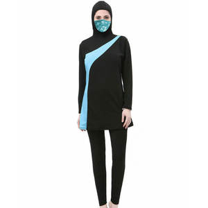 Customize Muslim Swimwear Women Modest <b>Full</b> <b>Coverage</b> Burkini <b>Swimsuit</b> Crystal Lightweight 3-Piece Set Quick Dry Islamic High Cut - Product Image 3