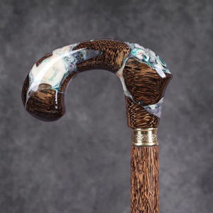 Canne de marche en bois massif pour un soutien quotidien, bâton de marche en bois au style vintage, bâton de randonnée fait main en bois massif - Product Image 2