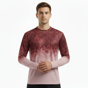 Camiseta de manga larga para hombre, de color sólido, fresca, que absorbe la humedad, con protección UV, personalizada, para pesca, con protección UV. - Product Image 4