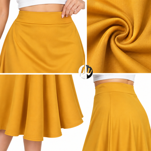 Choisissez un look fluide et élégant avec la jupe midi pour femme, conçue pour des mouvements confortables et une coordination facile avec le reste de votre garde-robe. - Product Image 6