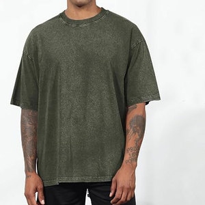 Camisetas de Hombre con Diseño Moderno y Personalizado, Lavado Ácido, Color Sólido, Manga Corta, Cuello Redondo - Product Image 4