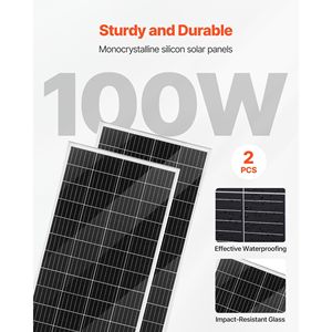 Kit de Energía Solar y Eólica de 1000W: 2 Paneles Solares de 100W, Turbina Eólica de 400W, Batería LiFePO4 de 12.8V 100Ah, Inversor de 12V 600W - Product Image 3