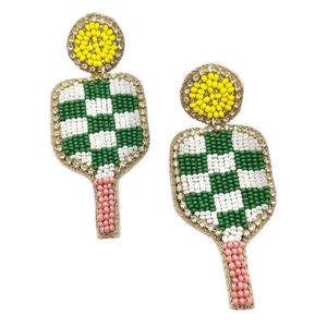 ต่างหูประดับลูกปัดทำมือสำหรับงานเทศกาล ผู้หญิง สวมใส่ในงานปาร์ตี้ ราคาดีที่สุด - Product Image 1