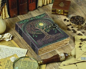Tree of Life Grimoire Leather Journal for Women and Men Spell Notebook - Product Image 4