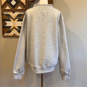 Sudadera Unisex Parke Vintage de Cuello Alto, Felpa de Algodón Grueso, con Apliques de Letras Universitarias y Bordado de Logotipo Personalizado, Otoño, 2 Piezas - Product Image 2