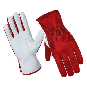 Guantes de Trabajo de Cuero de Cabra de Primera Calidad con Forro de Spandex en la Parte Posterior de la Mano, Guantes de Seguridad para Conducir - Product Image 4