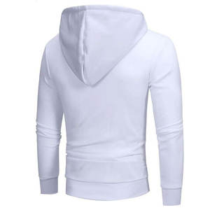 Sweat-shirt à capuche zippé pour homme, couleur unie, avec fermeture éclair, pour le quotidien, fitness, basique, en polaire fine, hiver, 100% coton, imprimé sur mesure - Product Image 5