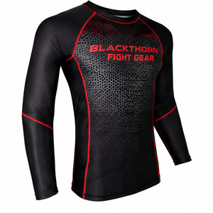 Fight Gear - T-shirt de compression à manches longues pour homme, imprimé par sublimation, séchage rapide, en spandex et polyester - Product Image 3