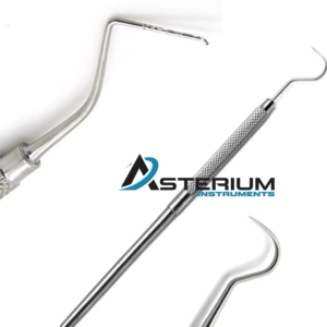 Sonda de Exploración Dental, Gancho Shepherd, Acero Inoxidable, Doble Extremo, Instrumento de Examen Oral con Mango Ergonómico - Product Image 4