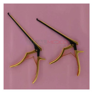 ชุดเครื่องมือผ่าตัดกระดูกสันหลังส่วนคอ Kerrison Rongeurs ขนาด 9 นิ้ว 45 องศา แบบ Up-Bite จำนวน 2 ชิ้น (3 มม. และ 4 มม.) สีดำและสีทอง - Product Image 1