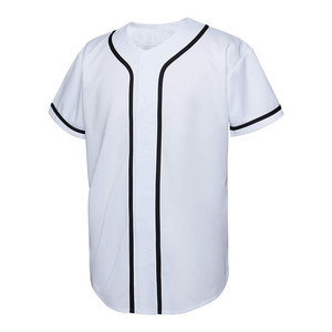 Uniformes Deportivos Personalizados al por Mayor, Jersey de Béisbol Sublimado con Botones en la Parte Delantera, Jersey de Béisbol de Color Sólido - Product Image 5