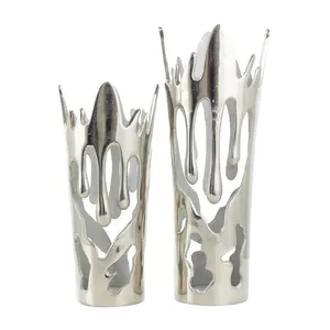 Contemporary Handmade Iron Floor <b>Vase</b> Set Coastal Modern Decorative Flower <b>Vase</b> for Housewarming Gift - Product Image 5
