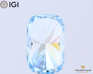 CVD Lab Grown Diamond <b>Cushion</b> Cut With IGI Certificate VS2 Clarity Fancy Vivid Blue Color 1.50 Carat for Precious Spark Pendant - Product Image 5